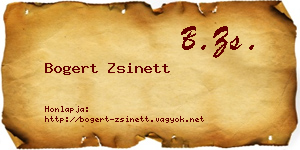 Bogert Zsinett névjegykártya